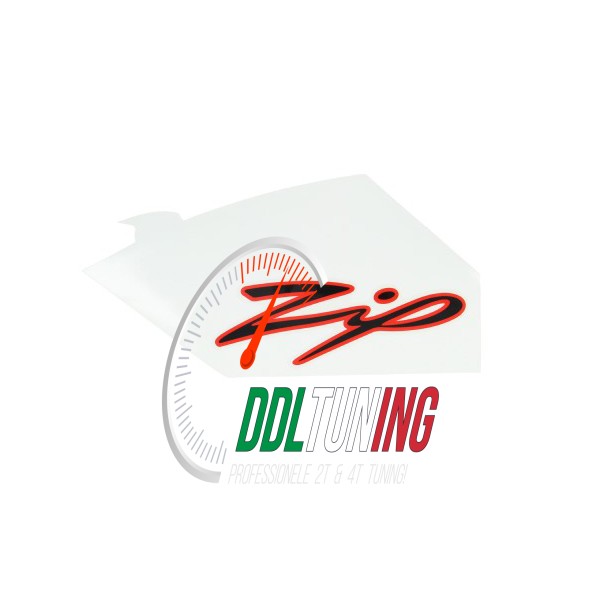 STICKER WOORD ZIP EURO4 ROOD RECHTS PIAGGIO ORIG 2H002187