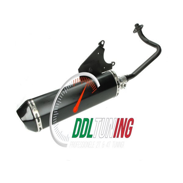 UITLAAT OVAAL (MODEL AKRAPOVIC) VESPA LX/ PRIMAVERA/ SPRINT 4T-2V ZWART