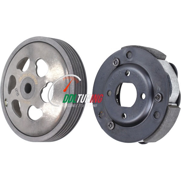 KOPPELING + HUIS DELTA CLUTCH KYMCO/ PEUGEOT/ PIAGGIO/ GY6 107MM MALOSSI 5214110