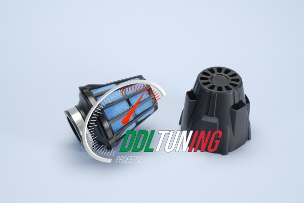 POWERFILTER RECHT 46MM ZWART POLINI 203.0082