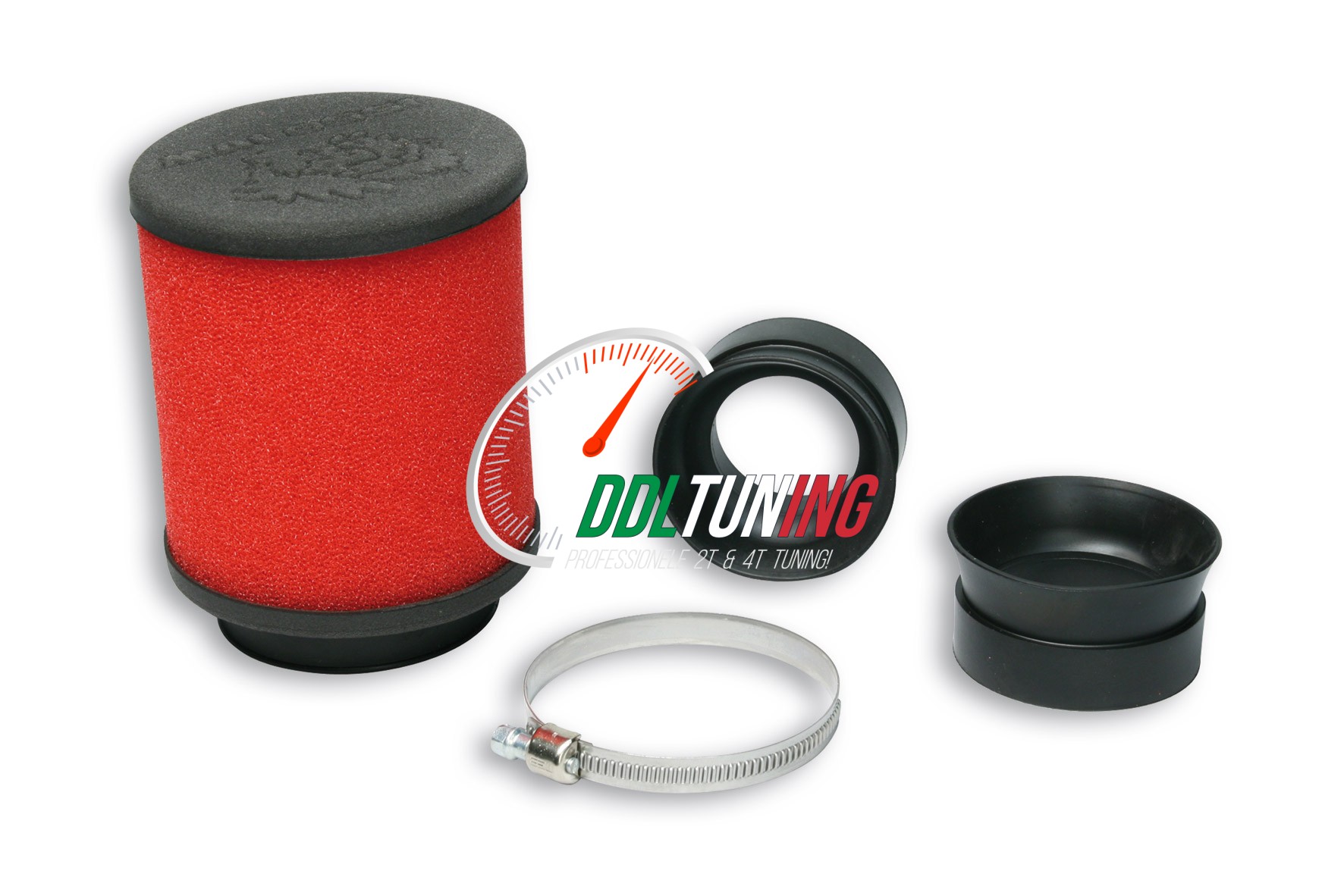 POWERFILTER RED FILTER E16 ROND 42/ 50/ 58.5MM MALOSSI 0413435