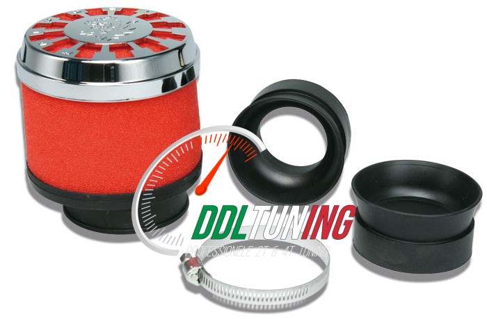 POWERFILTER E13 RECHT 42-58MM CHROOM/ ROOD MALOSSI MHR 0413528