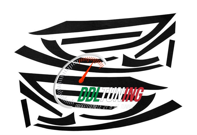 STICKERSET STRIPING R&D PIAGGIO ZIP2000 MKII ZWART