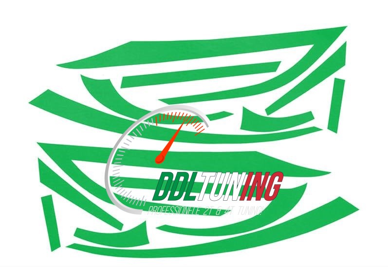 STICKERSET STRIPING R&D PIAGGIO ZIP2000 MKII GROEN FLUO