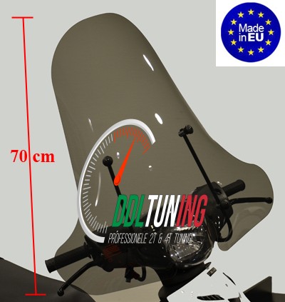 WINDSCHERM HOOG + BEV. SET (MADE IN EU) ZIP2000 SMOKE