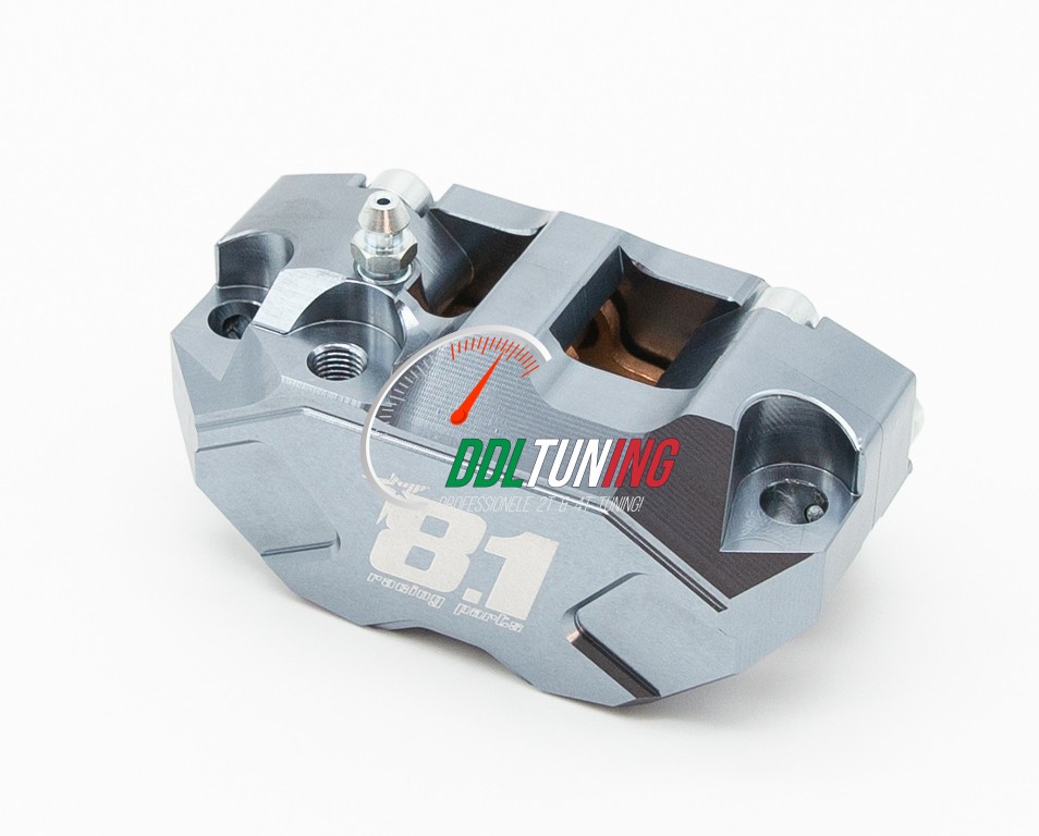 OTTOPUNTOUNO 8.1 REMKLAUW ZILVER RADIAAL 4 ZUIGERS AEROX/ ZIP/ RUNNER