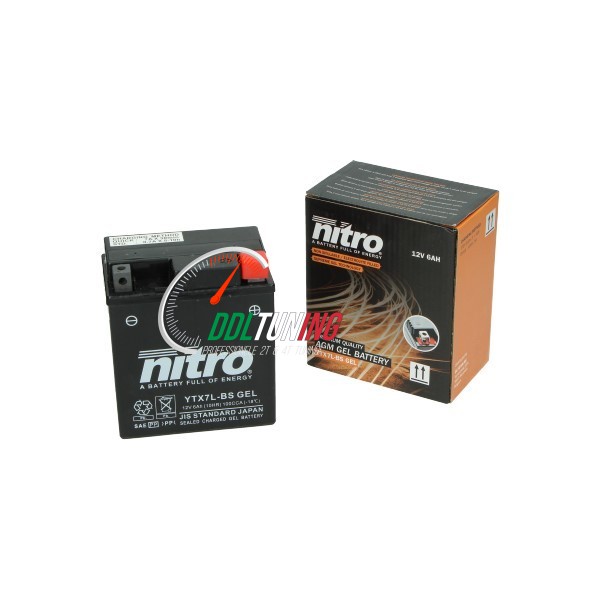 ACCU NTX7-BS/ YTX7-BS GEL PIAGGIO ZIP 4T/ VESPA SPRINT/ PRIMAVERA IGET NITRO