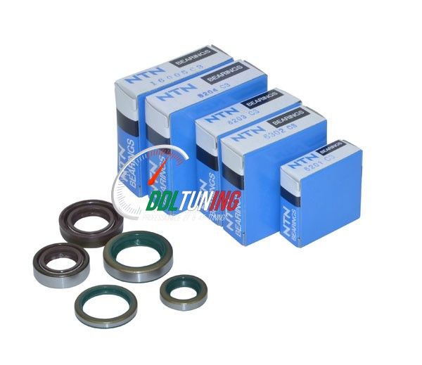 LAGER + KEERRINGSET COMPLETE MOTOR ZUNDAPP 4V 10-DELIG